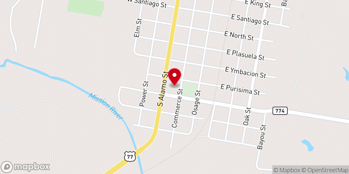 Map showing location of Refugio County Precinct 2 Justice-of-the-Peace Court
