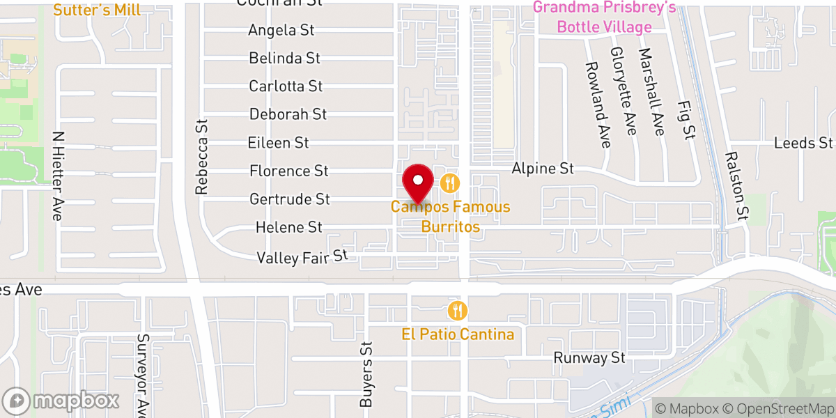 Map showing location of Cornerstone Church Simi Valley