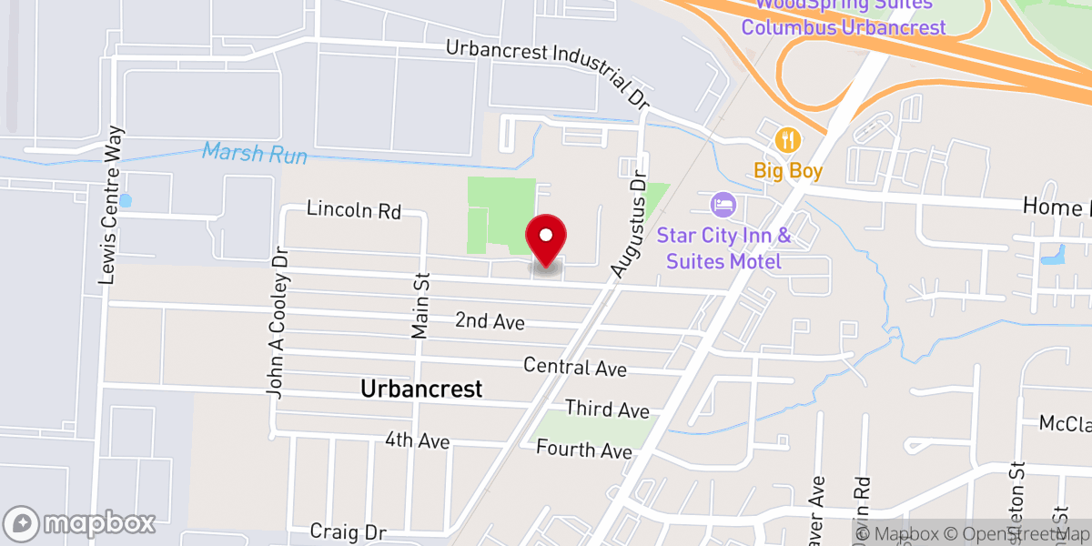 Map showing location of Union Baptist Church