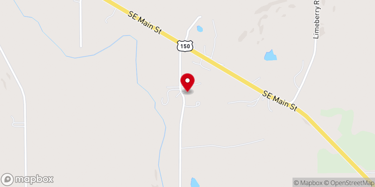 Map showing location of Lick Creek Church