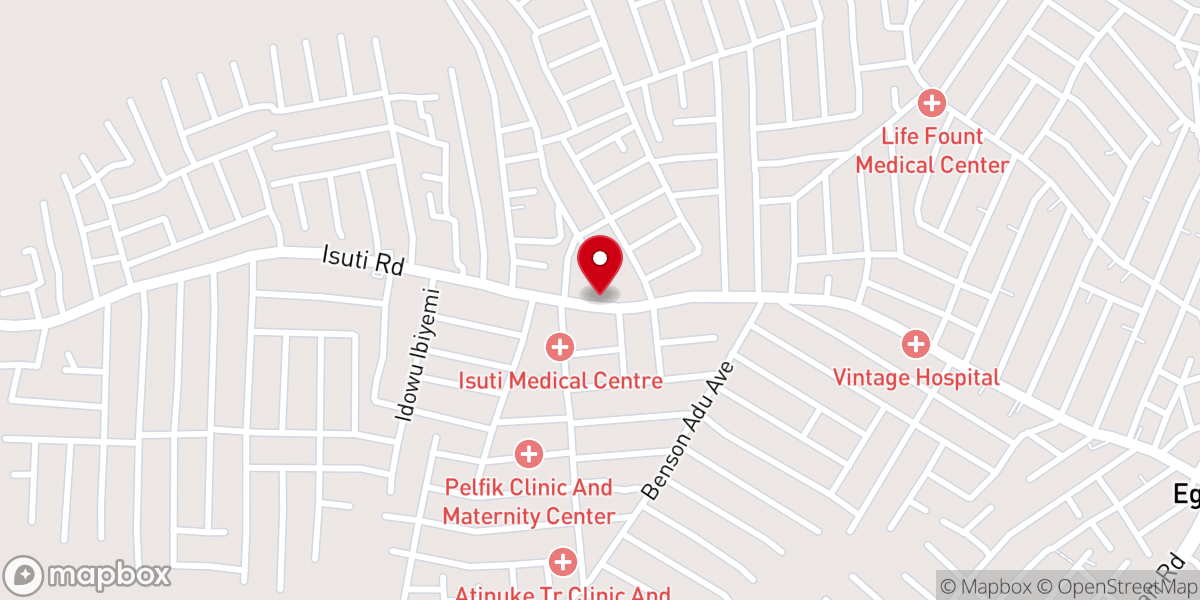 Map showing location of The Redeemed Christian Church of God