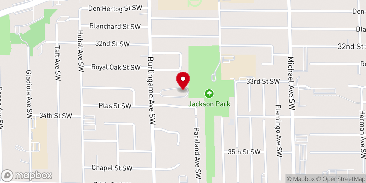 Map showing location of Grace Reformed Church