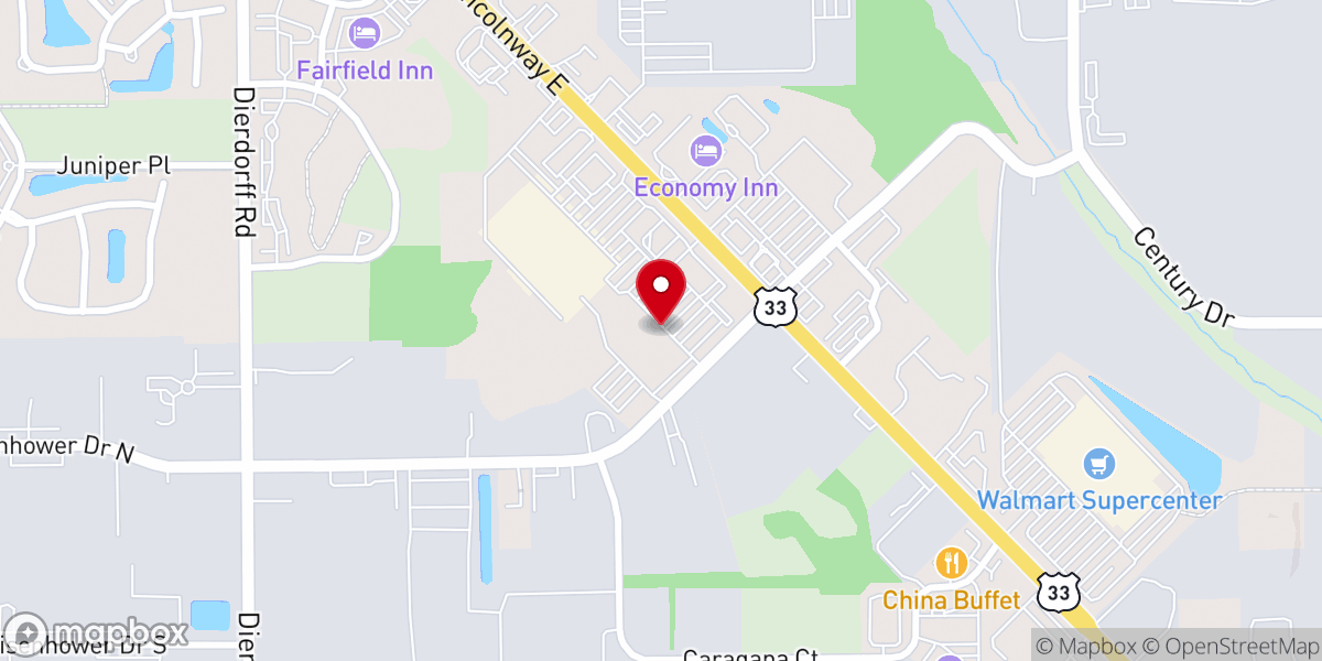 Map showing location of Maple City Chapel