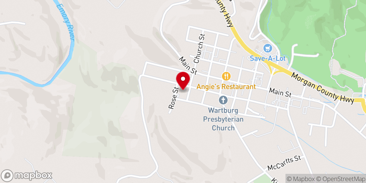 Map showing location of St Paul's Lutheran Church