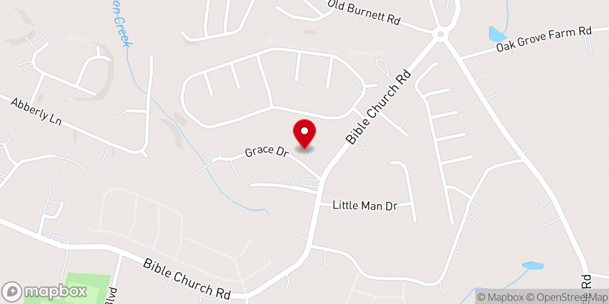 Map showing location of Community Bible Church