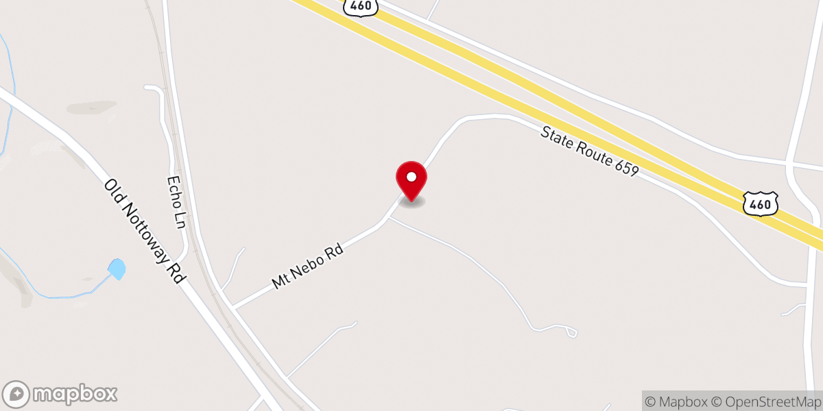 Map showing location of Mt Nebo Baptist Church