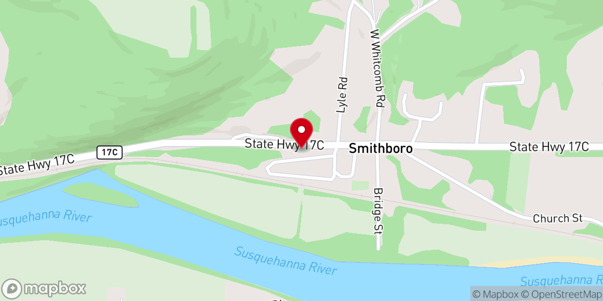Map showing location of Broome County Congregation