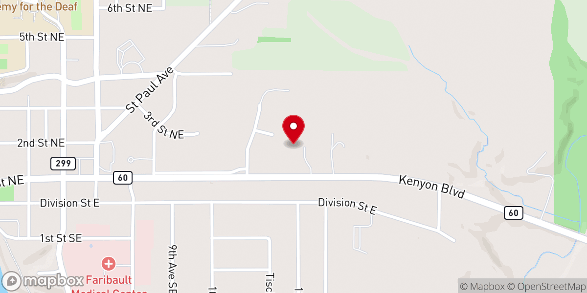 Map showing location of Christ Lutheran Church