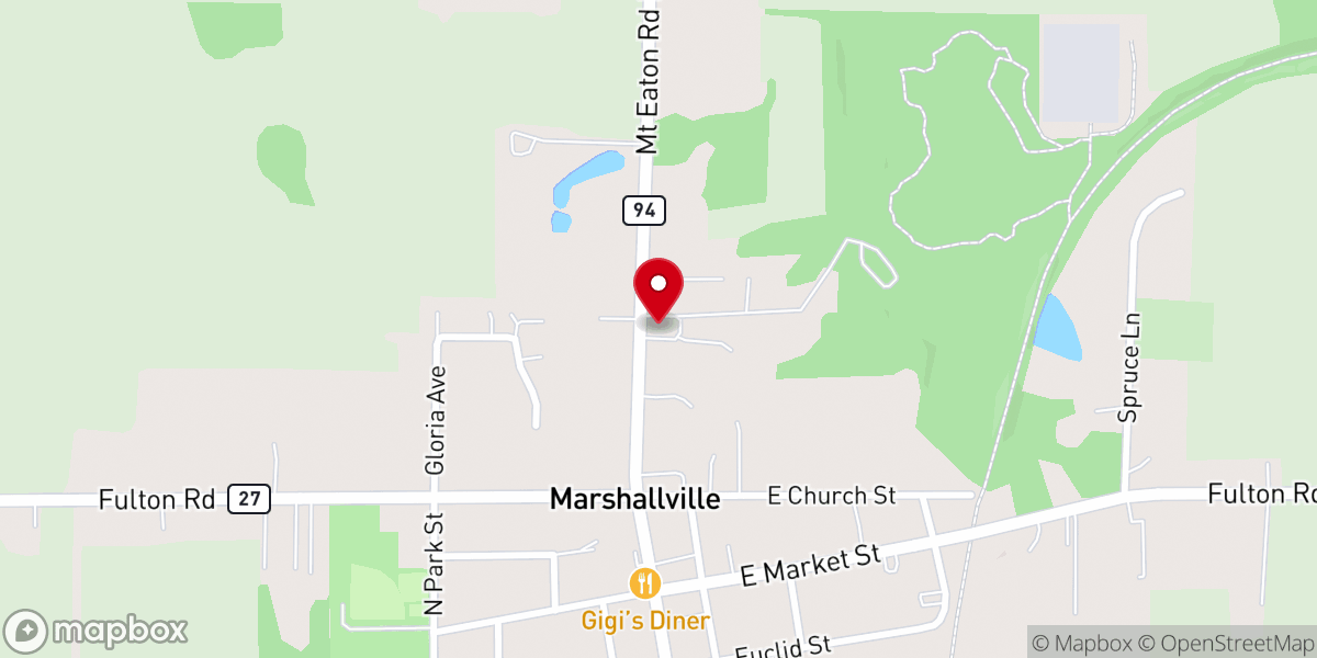 Map showing location of Marshallville Outfitters