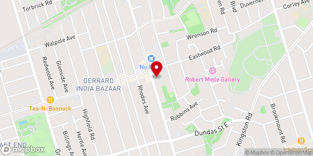 Map showing location of Evangelical Church JESUS THE ROC - Toronto