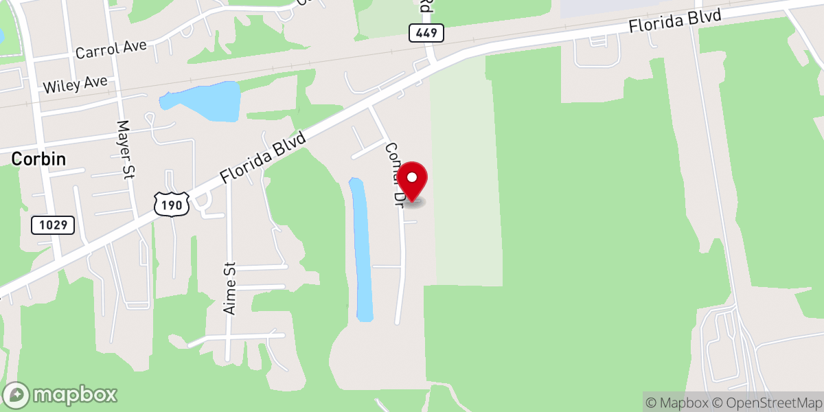 Map showing location of Eastern Louisiana Baptist Association