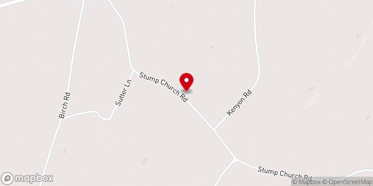 Map showing location of Stump Church United Methodist