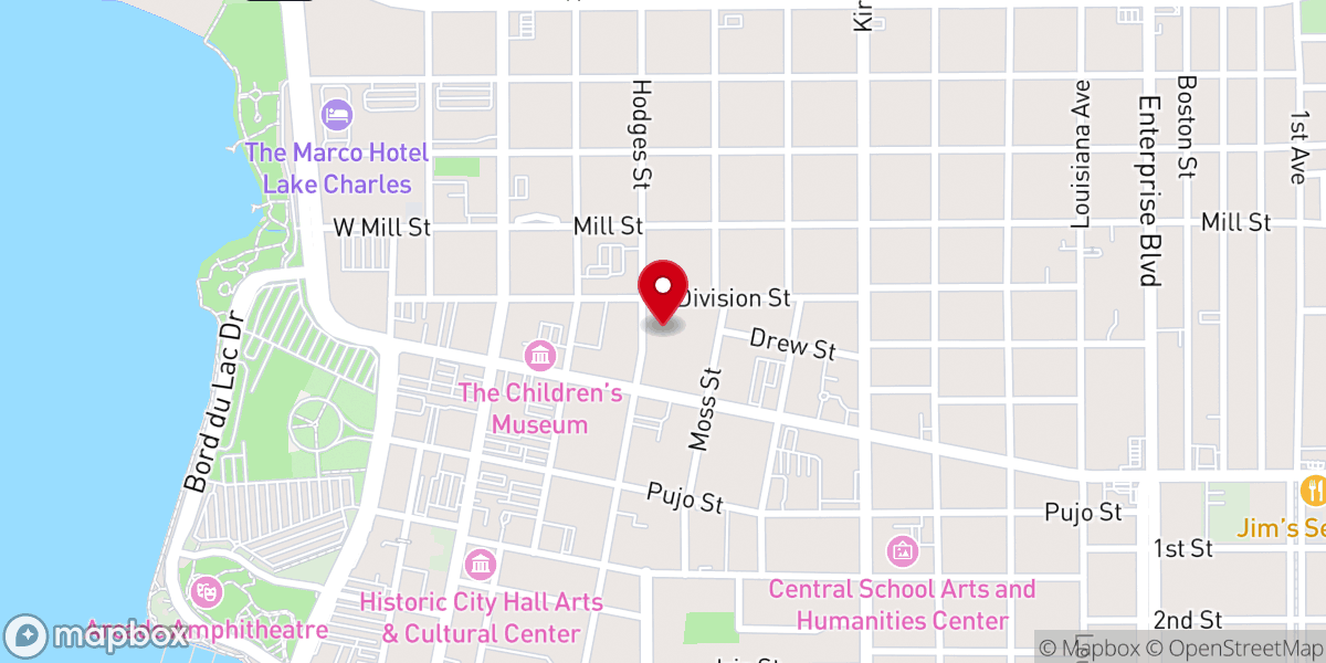 Map showing location of Temple Sinai