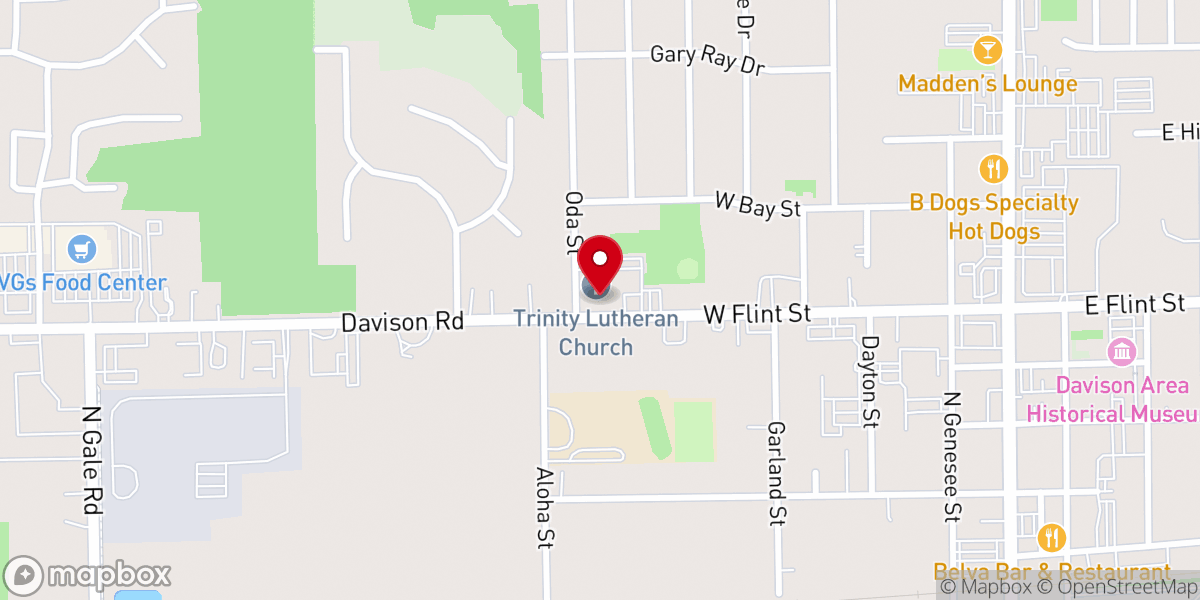 Map showing location of Faith in the Word of God Ministries