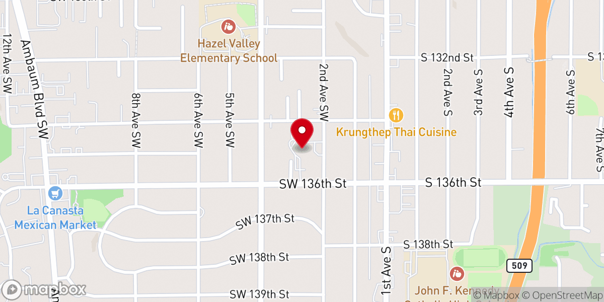 Map showing location of Trueliving Church
