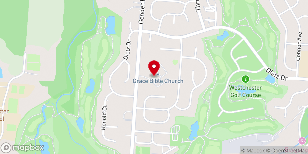 Map showing location of Grace Bible Church