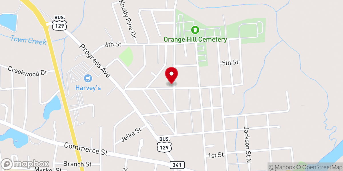 Map showing location of Saint Philip Episcopal Church