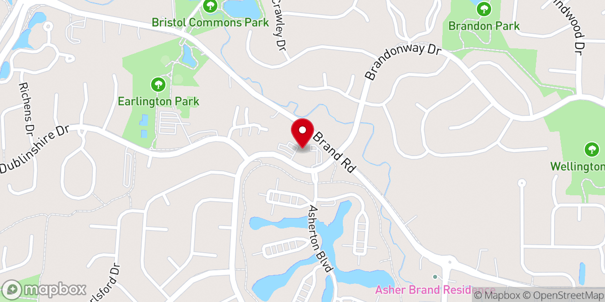 Map showing location of Prince of Peace Lutheran Church