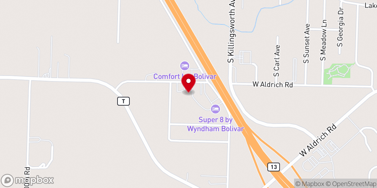 Map showing location of Polk County Christian School