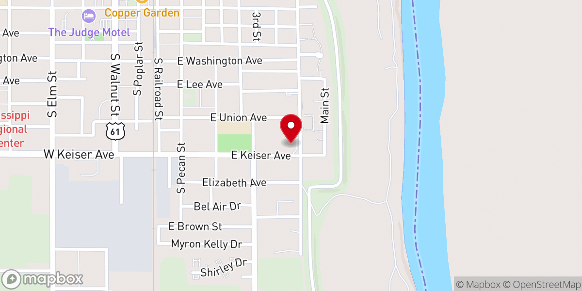 Map showing location of New Mt Pleasant Christian Worship Center