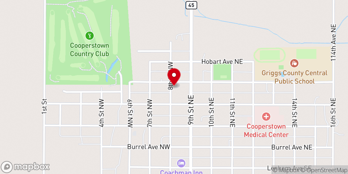 Map showing location of St George Catholic Church