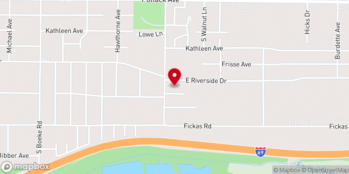 Map showing location of Vann Avenue Baptist Church