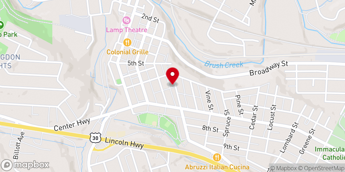 Map showing location of Immanuel Lutheran Church