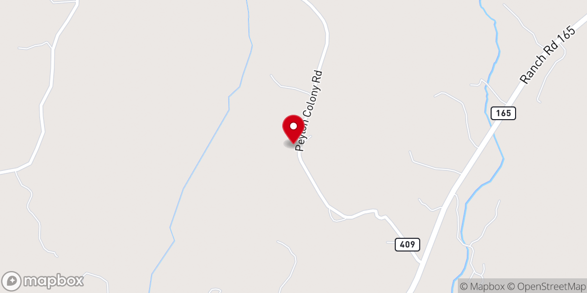 Map showing location of Mt. Horeb Baptist Church