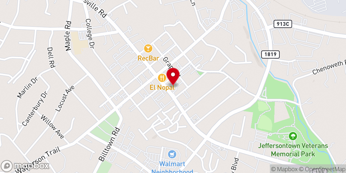 Map showing location of Korea Saehan Church-Louisville
