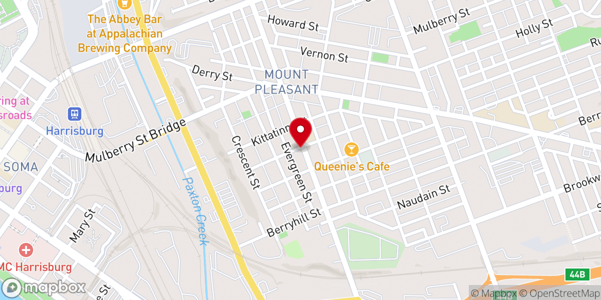 Map showing location of Mt Calvary Missionary Baptist Church
