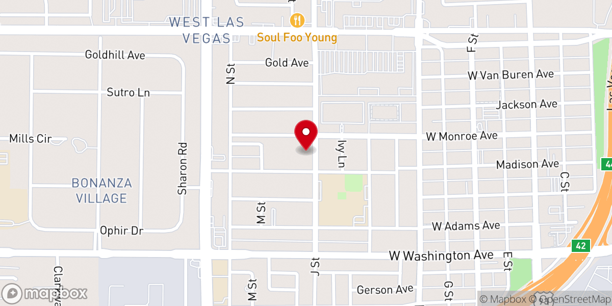 Map showing location of Greater Carver Baptist Church