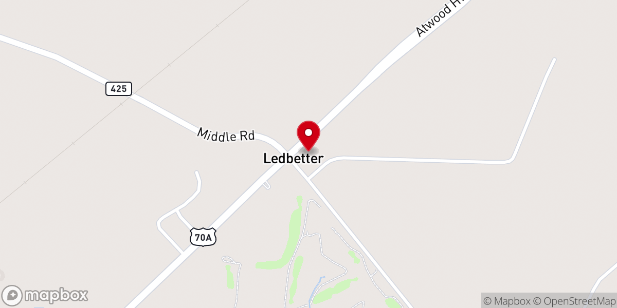 Map showing location of Grace and Peace Church
