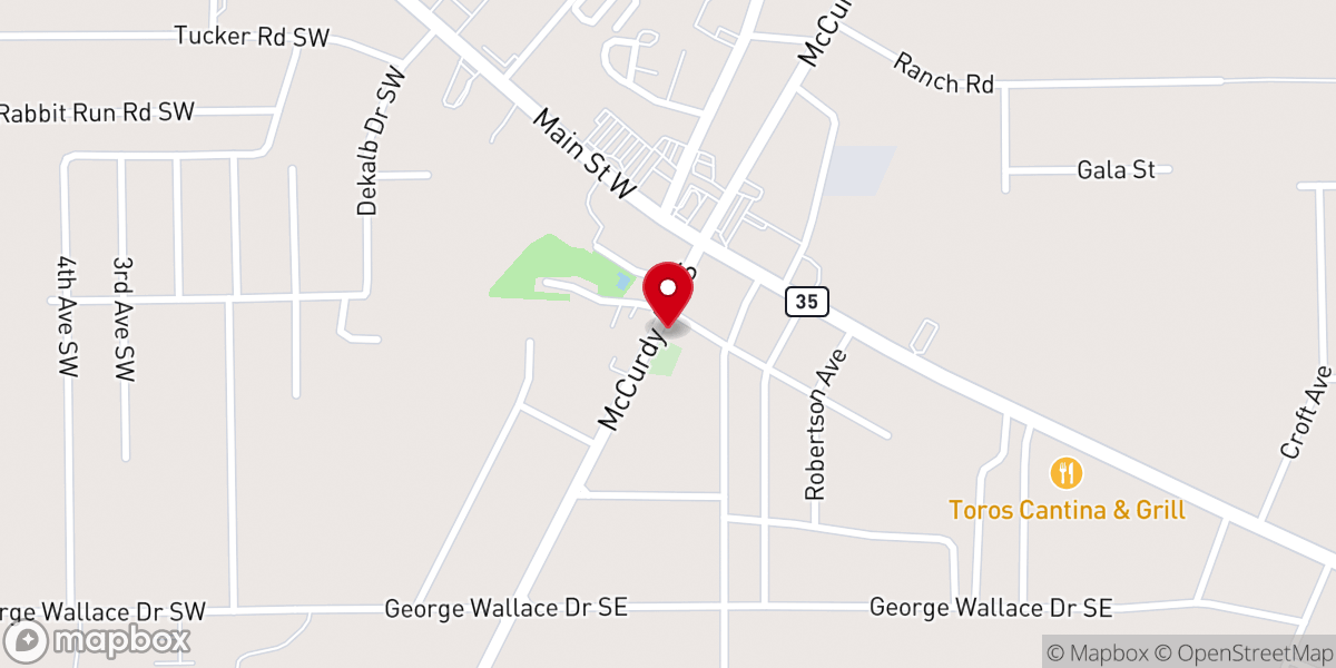 Map showing location of Broadway Church