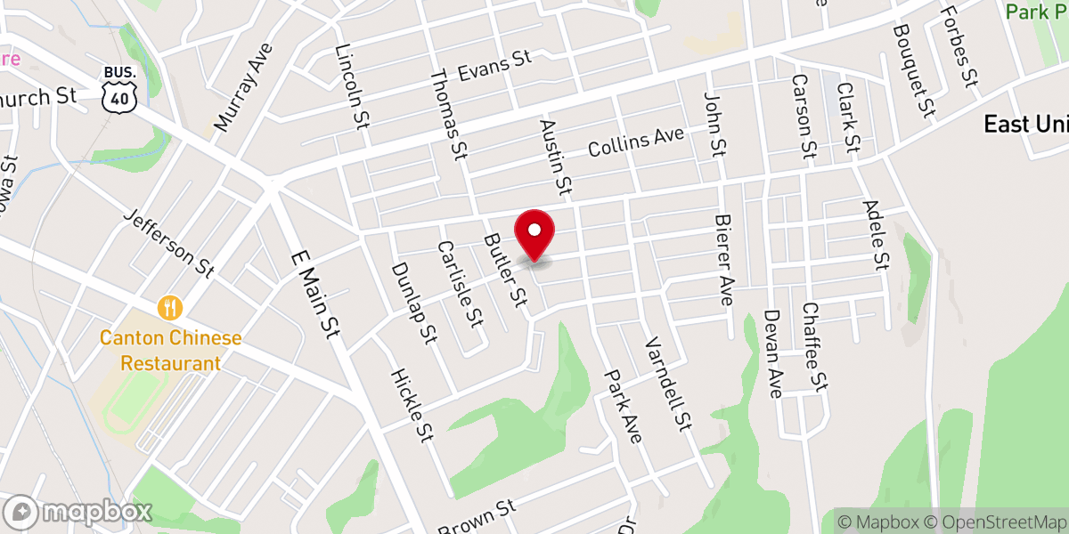 Map showing location of Berean Seventh-day Adventist