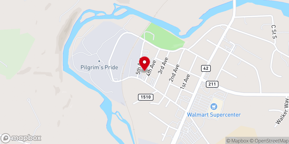 Map showing location of Plains District Community Center