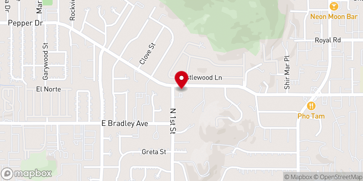 Map showing location of Sons of the Covenant Chaldean Catholic Monastery
