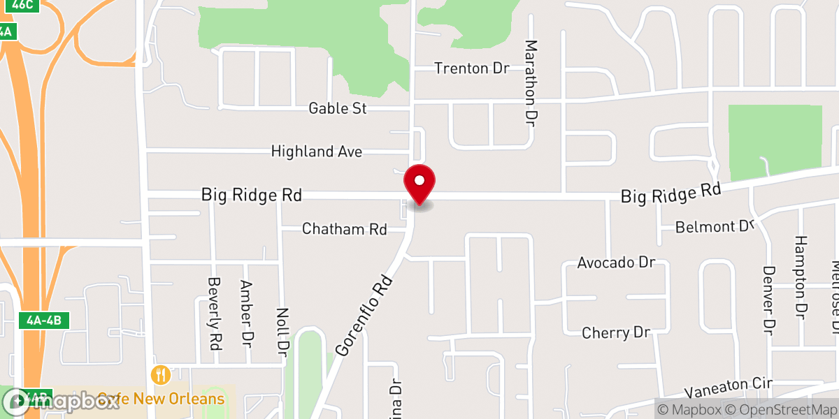 Map showing location of Lighthouse Baptist Church
