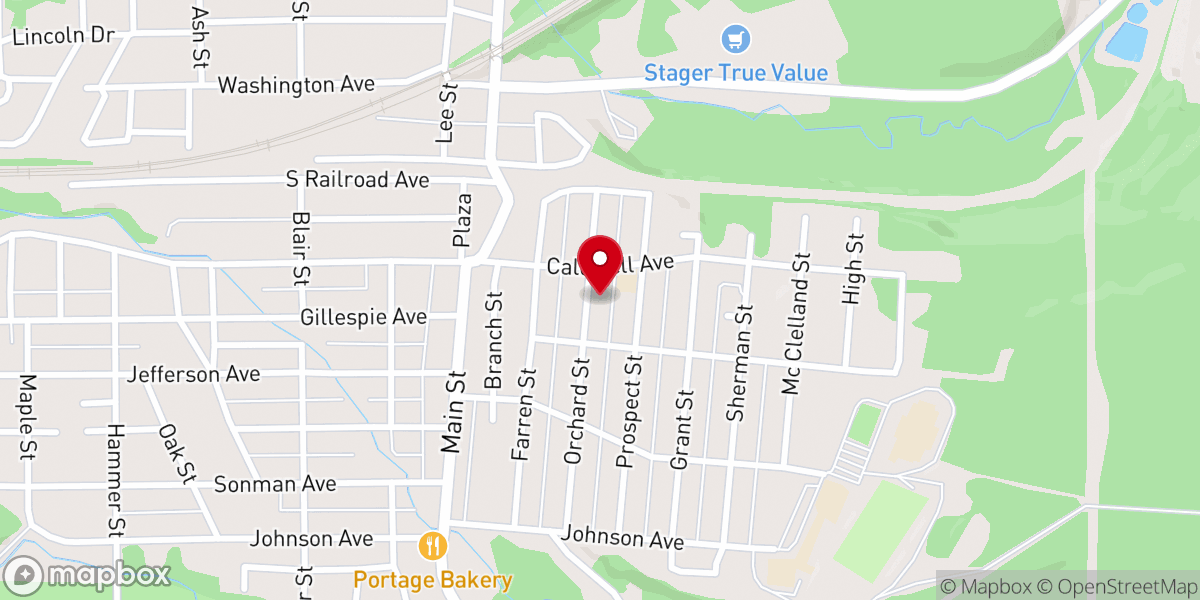 Map showing location of Holy Family Catholic Church