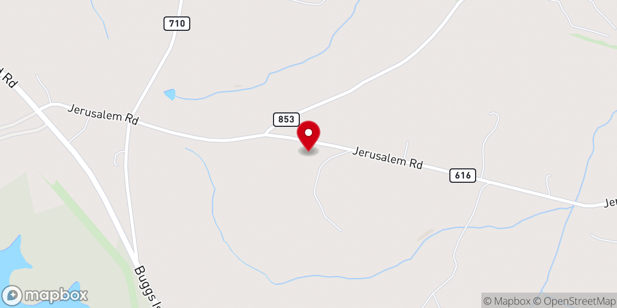 Map showing location of Jerusalem United Church of Christ