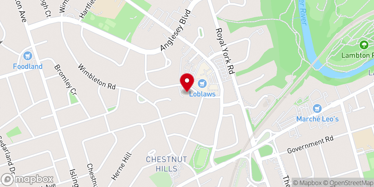Map showing location of St. Giles Kingsway Presbyterian Church