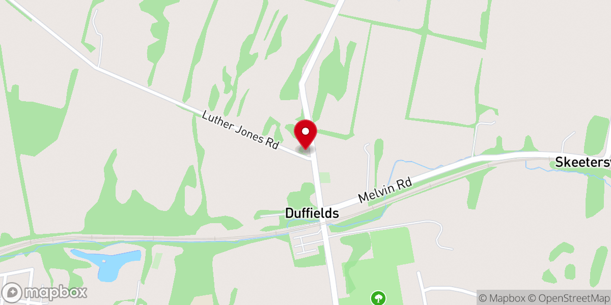 Map showing location of Elk Branch Presbyterian Church