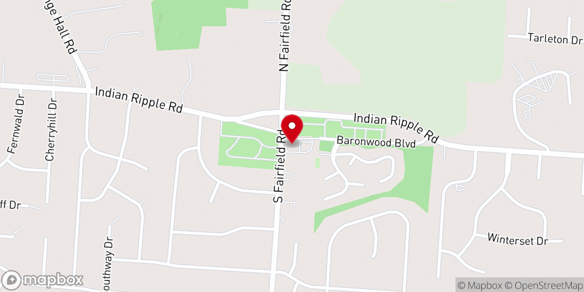Map showing location of Redeemer Orthodox Presbyterian Church