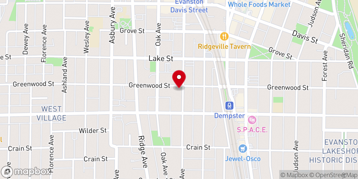 Map showing location of St. Paul's Lutheran Church