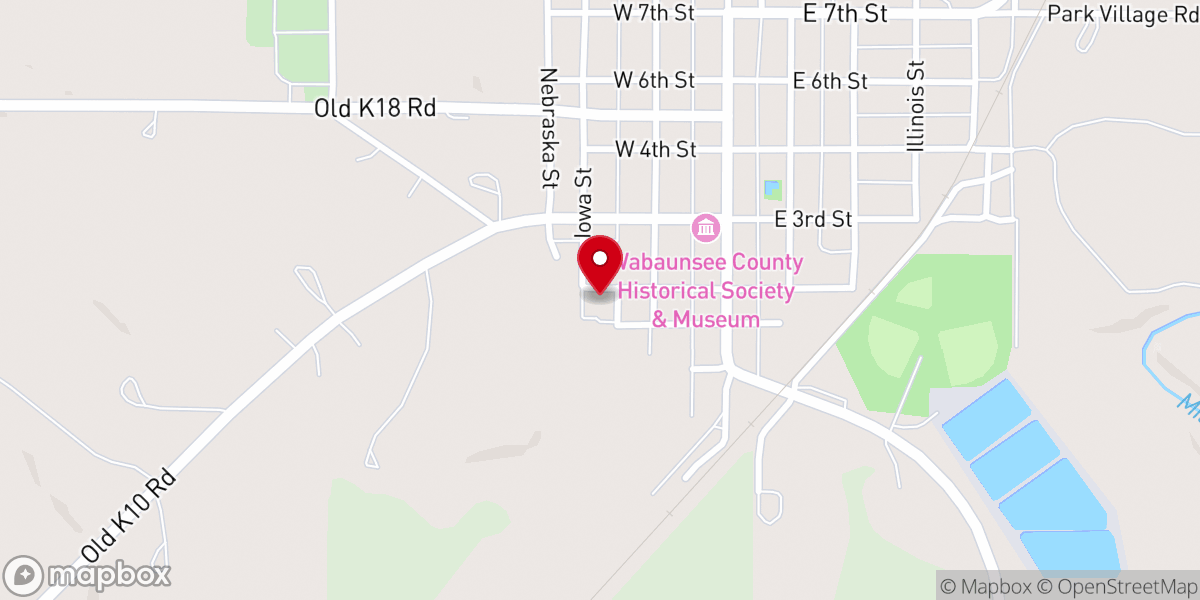 Map showing location of St John Lutheran Church