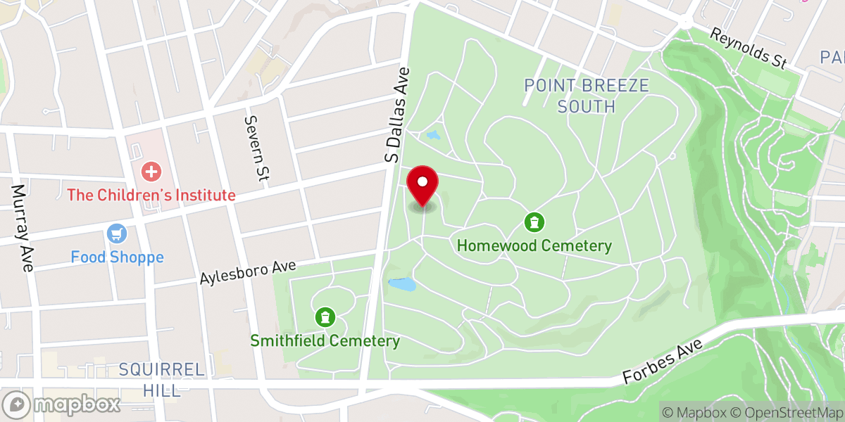 Map showing location of St. Bede Parish