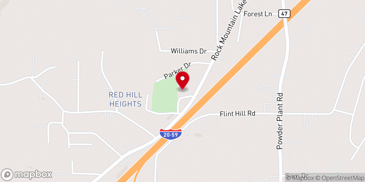 Map showing location of McCalla Chapel A.M.E Zion Church
