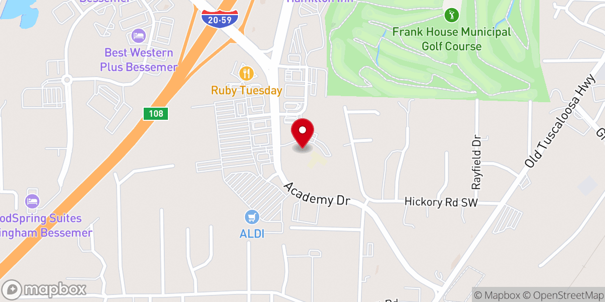 Map showing location of St Aloysius Church