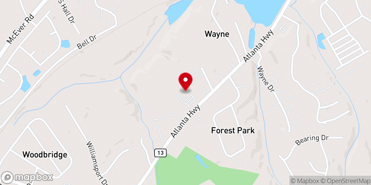 Map showing location of Covenant Connections Church Flowery Branch