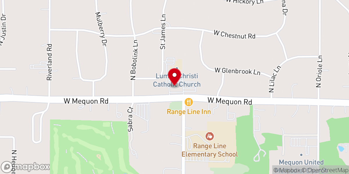 Map showing location of Lumen Christi School