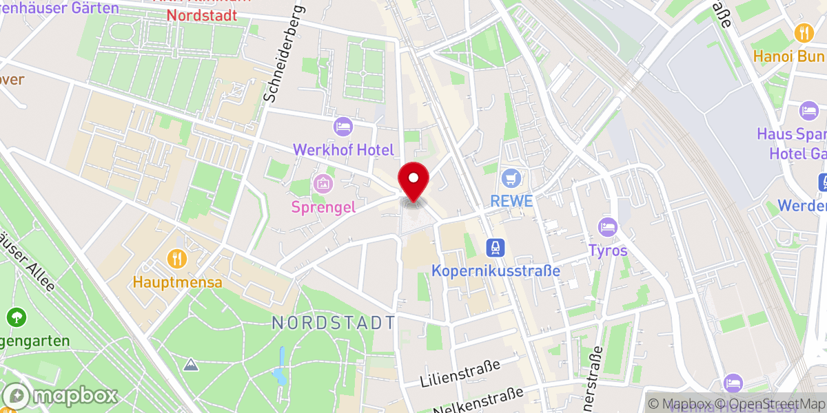 Map showing location of Lutherkirche